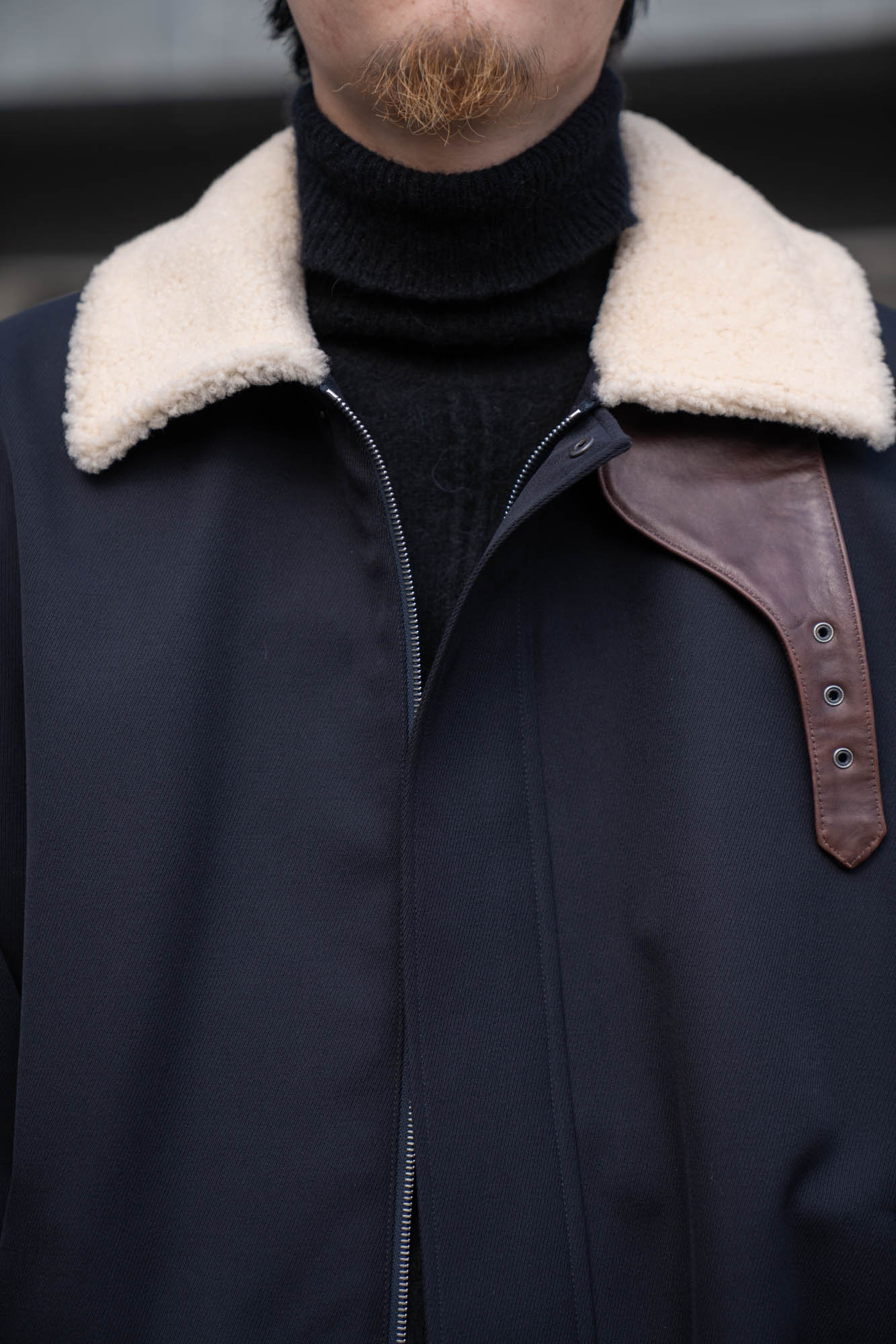 MOUTON COLLAR PADDED JACKET(ST.1377)