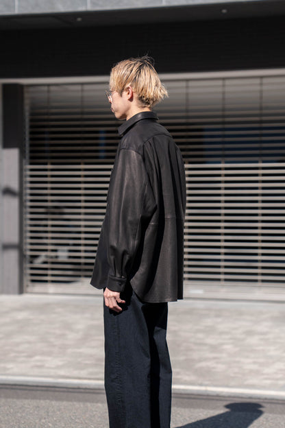 Cow Leather Wide Shirt