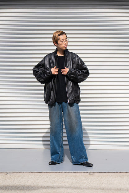 SHEEP LEATHER STAND COLLAR JACKET(ST.1220)