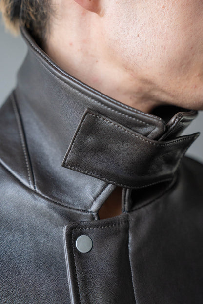 SHEEP LEATHER ZIP SHORT JACKET(ST.1555)