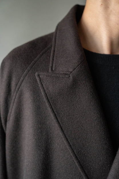 WOOL CASHMERE OVERSIZED PEAK LAPEL CHESTER COAT(ST.1533)