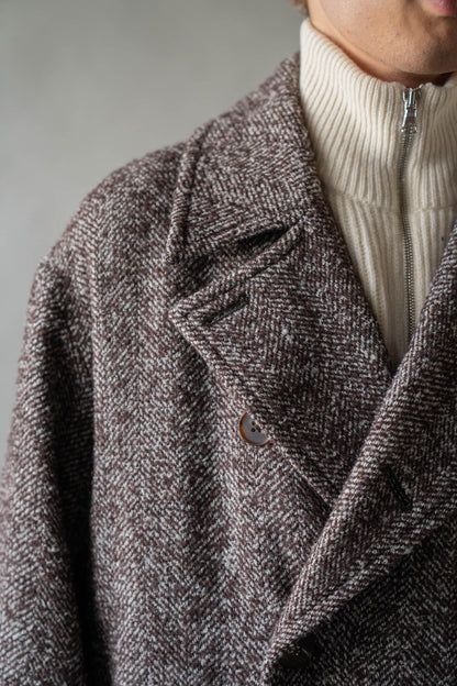 LOOP TWEED DOUBLE-BREASTED COAT