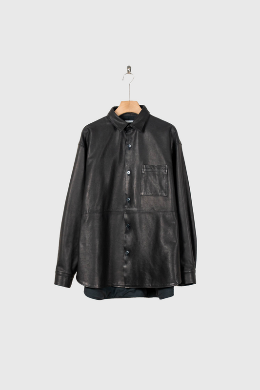Cow Leather Wide Shirt