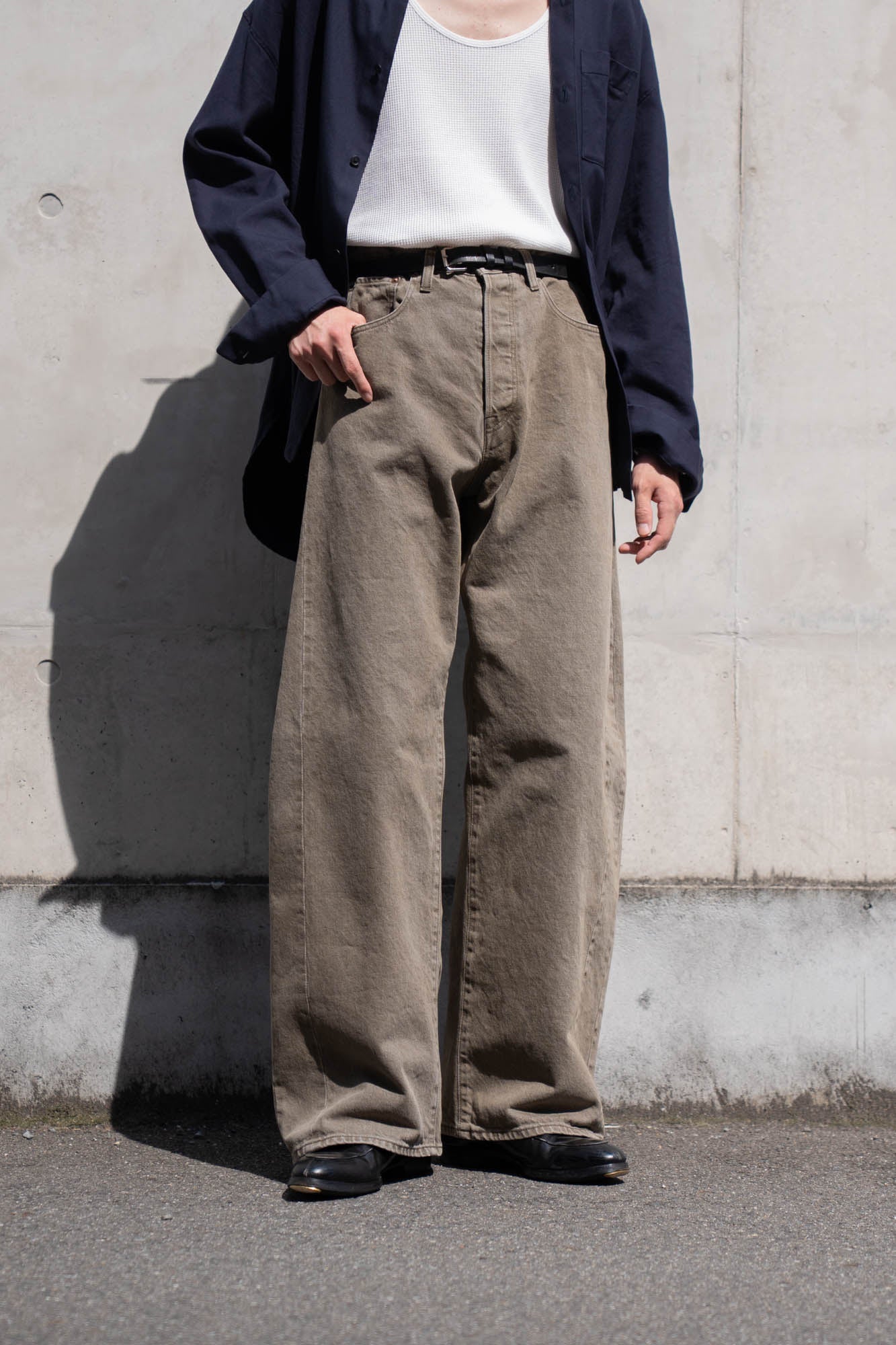 DEFORMATION WIDE COLOR DENIM PANTS(ST.1565)