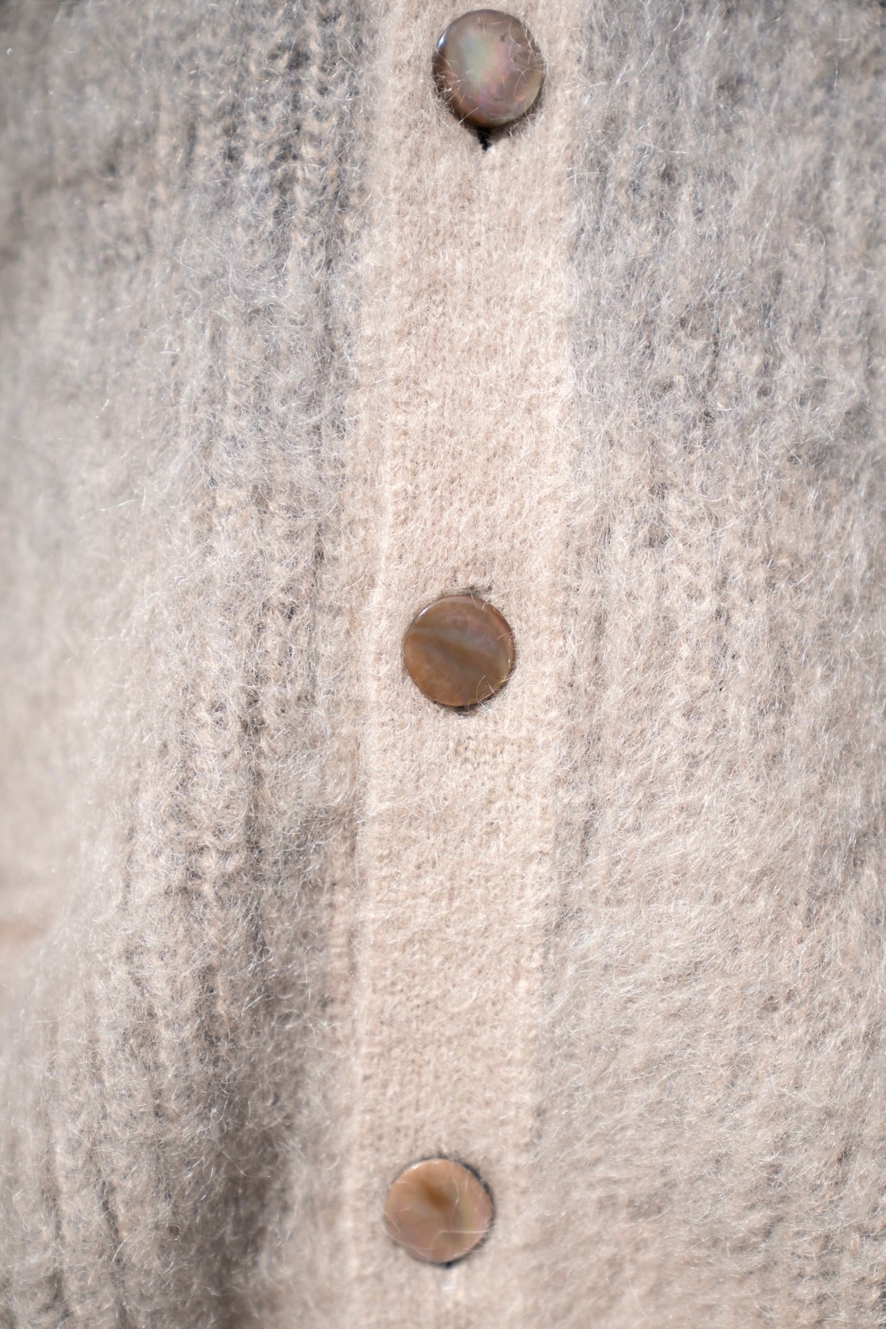 MOHAIR GRADATION BORDER CARDIGAN