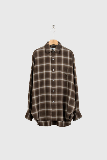 LY/VIS CHECK OVERSIZED LS SHIRT(ST.1461)