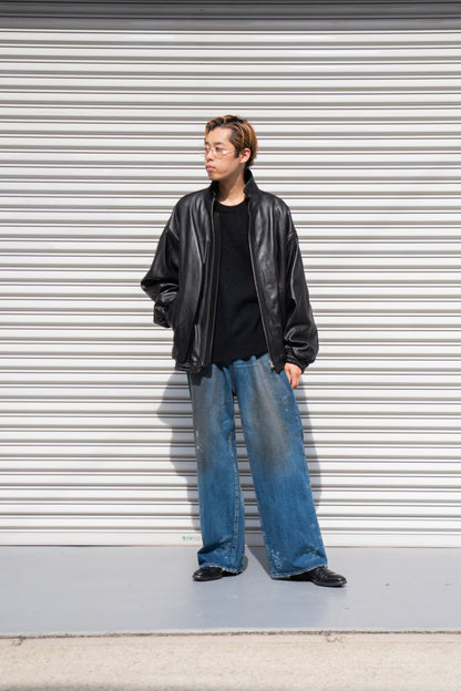 SHEEP LEATHER STAND COLLAR JACKET(ST.1220)