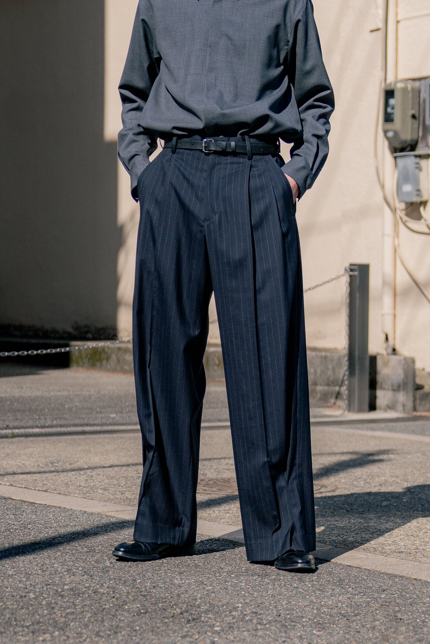 Pinstripe-pattern pants