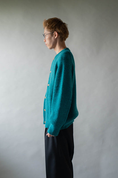 CREW-NECK KNIT CARDIGAN