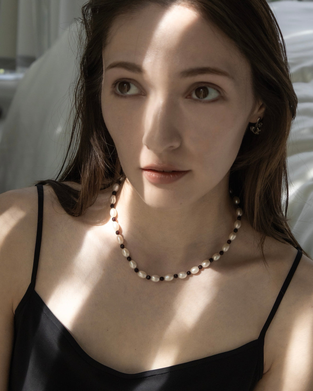 「주문 제작」 NOIR DEW PEARL NECKLACE