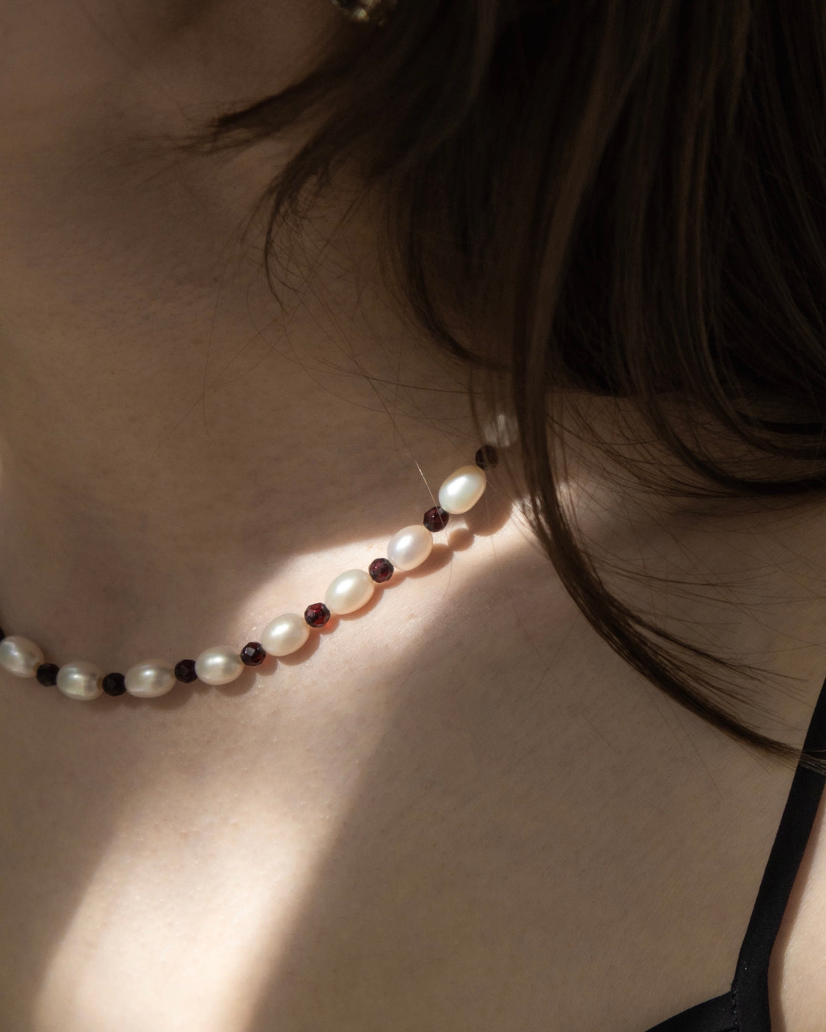 「주문 제작」 NOIR DEW PEARL NECKLACE