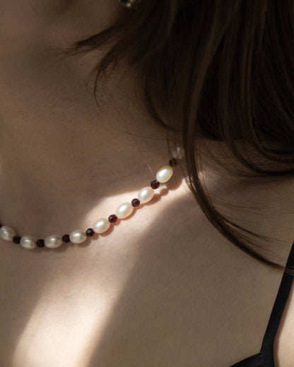 「주문 제작」 NOIR DEW PEARL NECKLACE